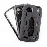 Wholesale N861 ZTE WARP Sequent Armor Hybrid case with stand (Black-Black)